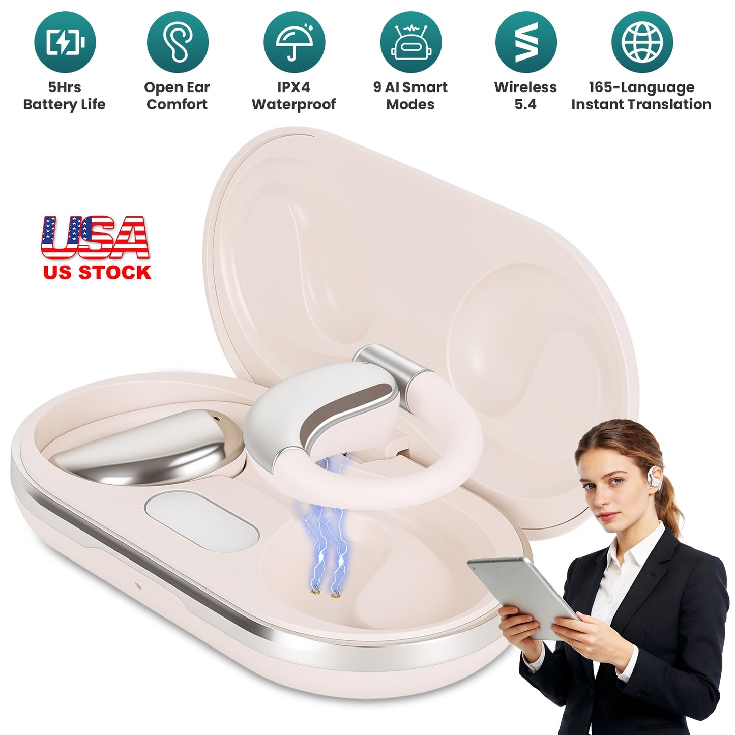 AI Translation Earbuds with 165 Languages & Real-Time Voice