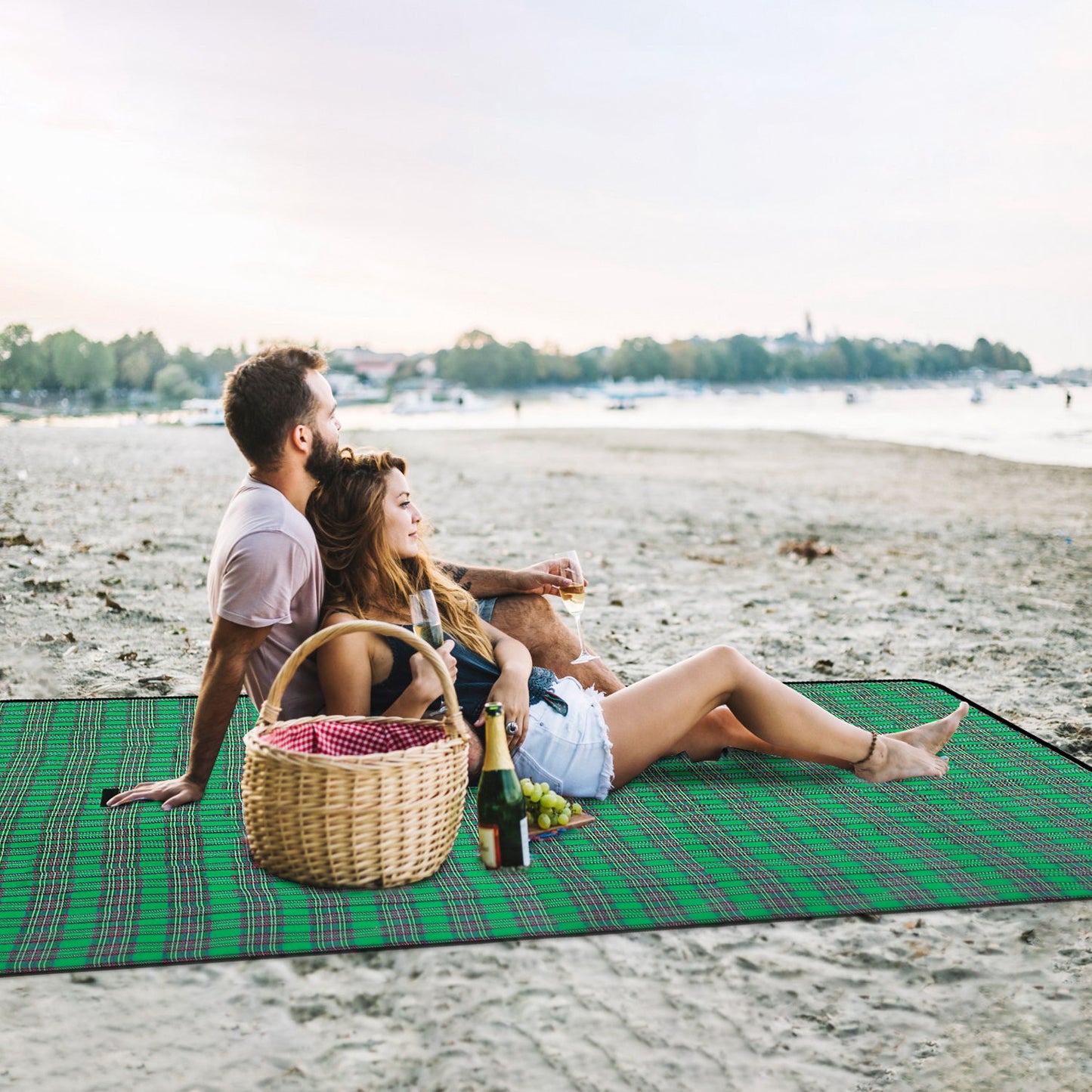 Waterproof Picnic Blanket 60x78 with Carrying Strap