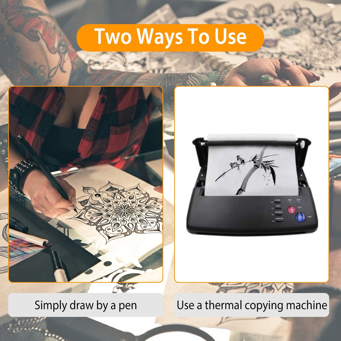 Tattoo Transfer Paper 4-Layer Stencil Sheets A4 (20-Pack)