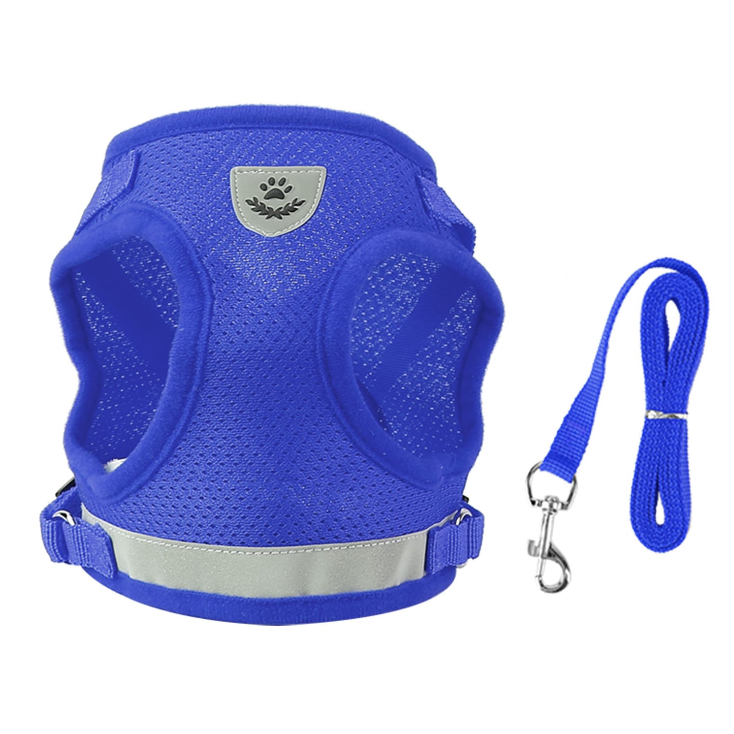 Reflective Dog Harness and Leash Set with Adjustable Mesh Vest