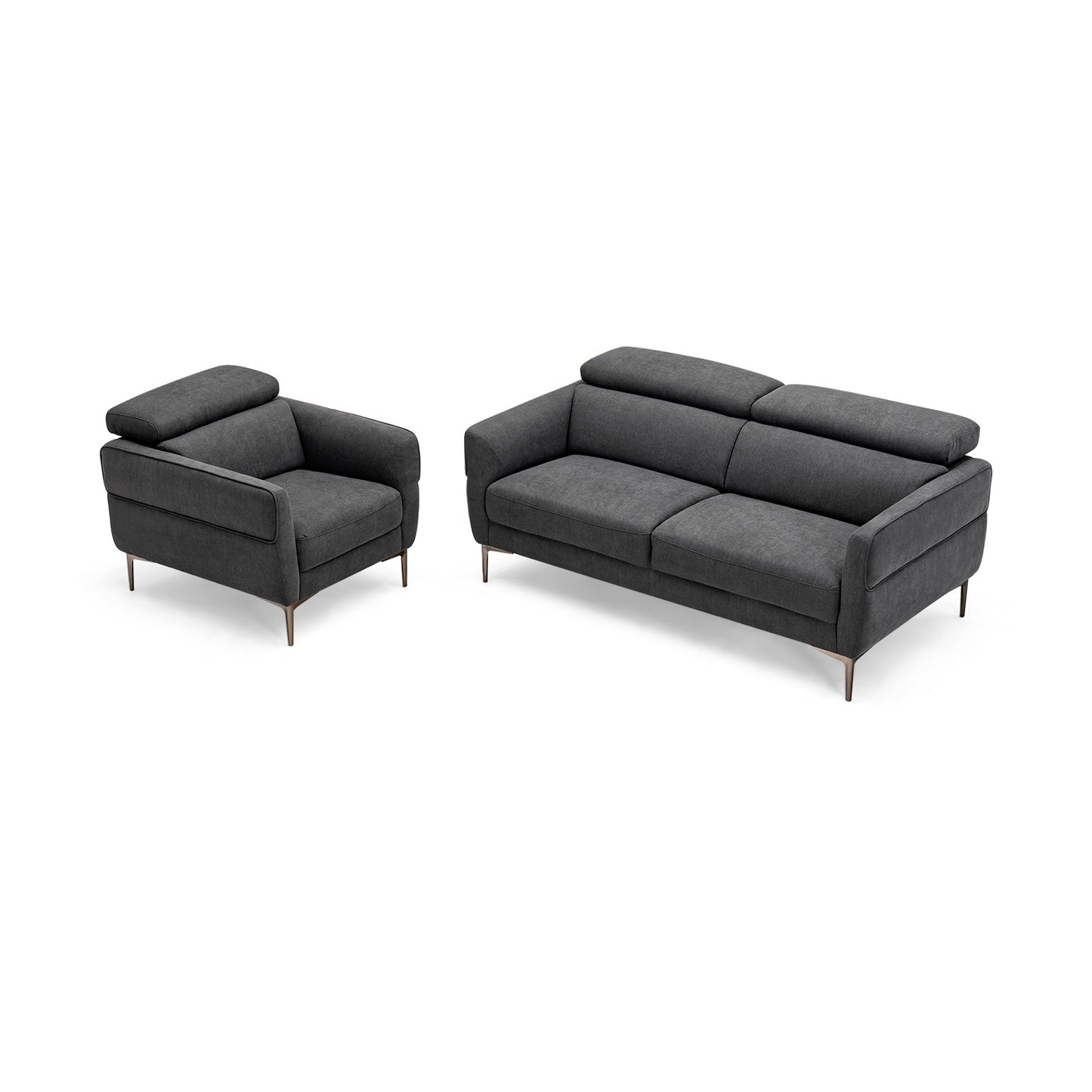 Upholstered Accent Chair with Adjustable Headrest