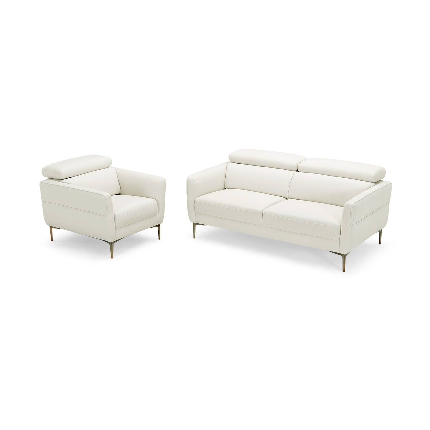 Upholstered Accent Chair with Adjustable Headrest