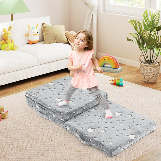 Foldable Floor Mattress for Kids with Washable Cover
