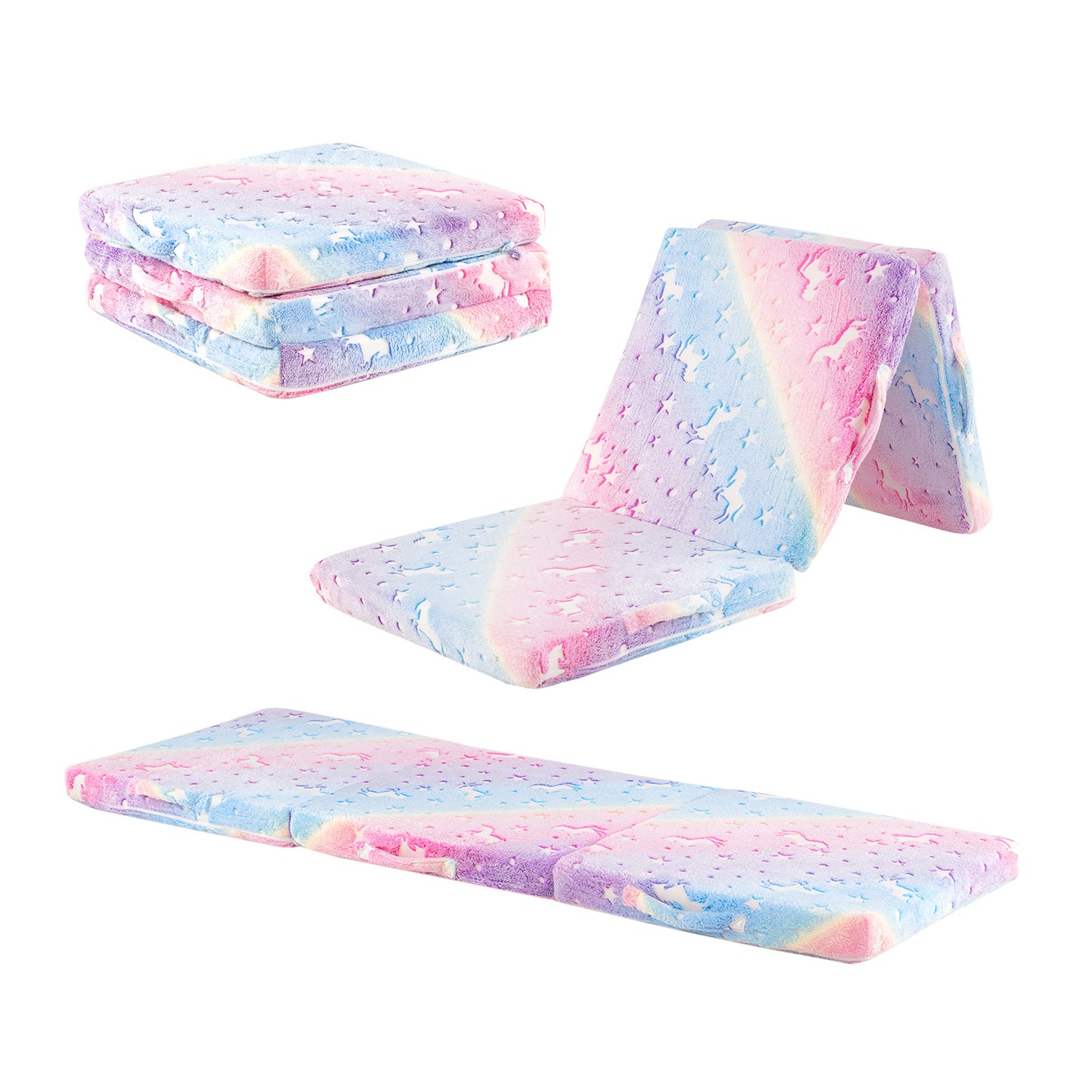 Foldable Floor Mattress for Kids with Washable Cover