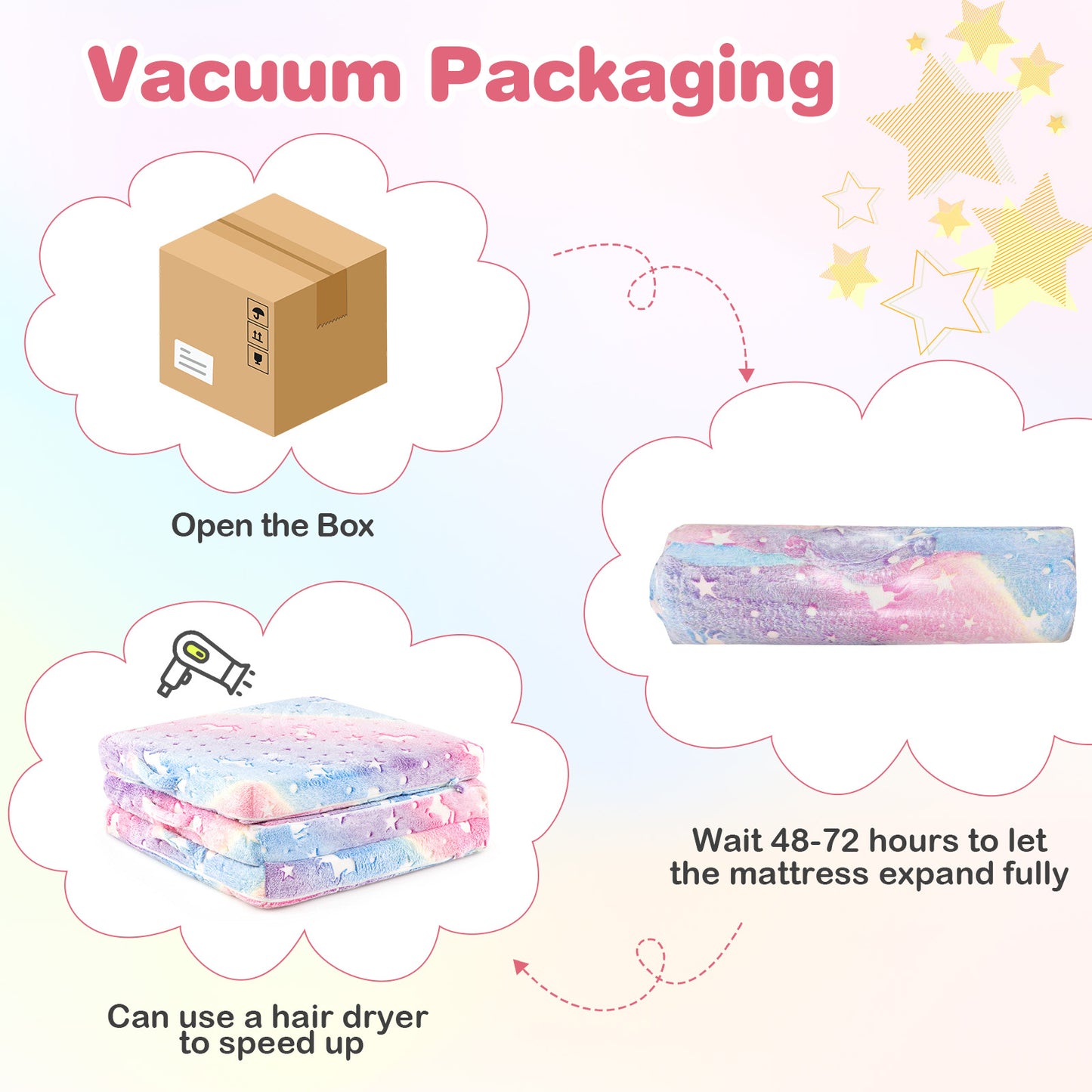 Foldable Floor Mattress for Kids with Washable Cover