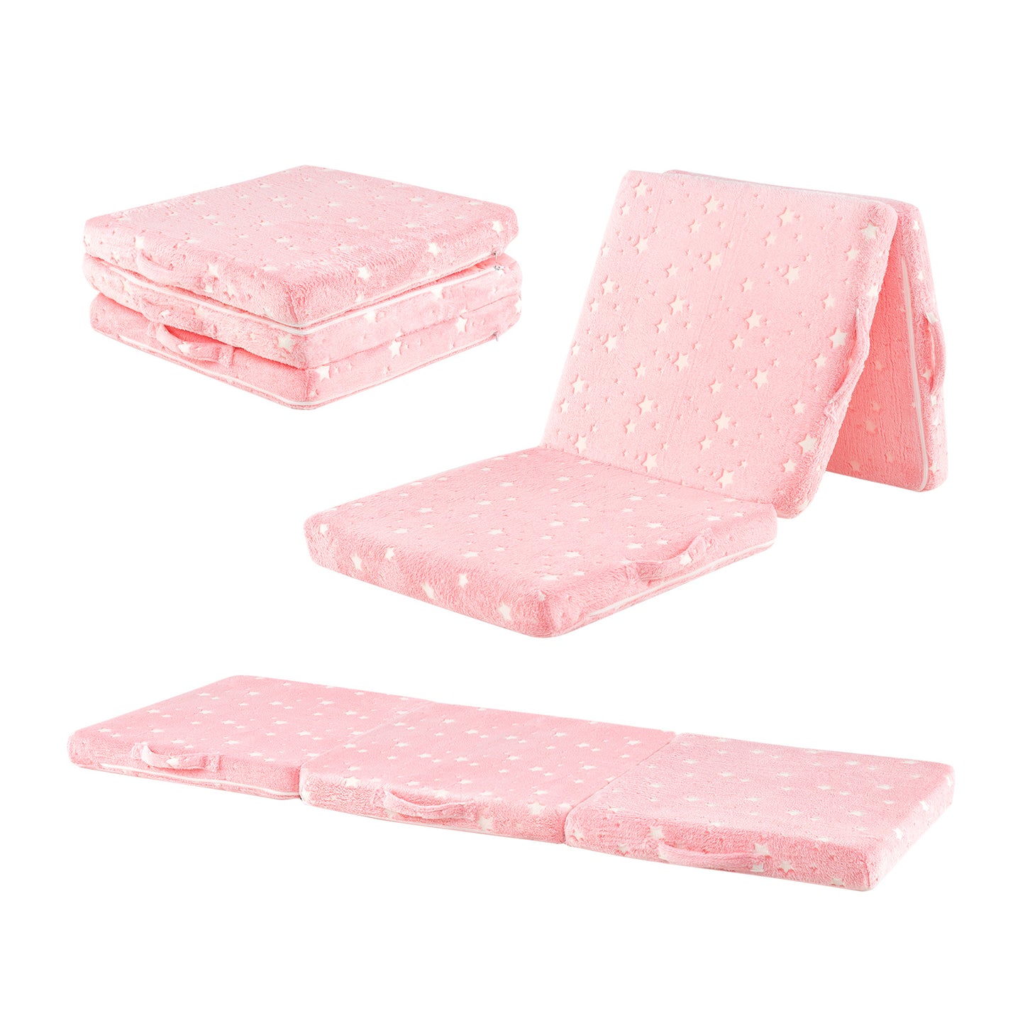 Foldable Floor Mattress for Kids with Washable Cover