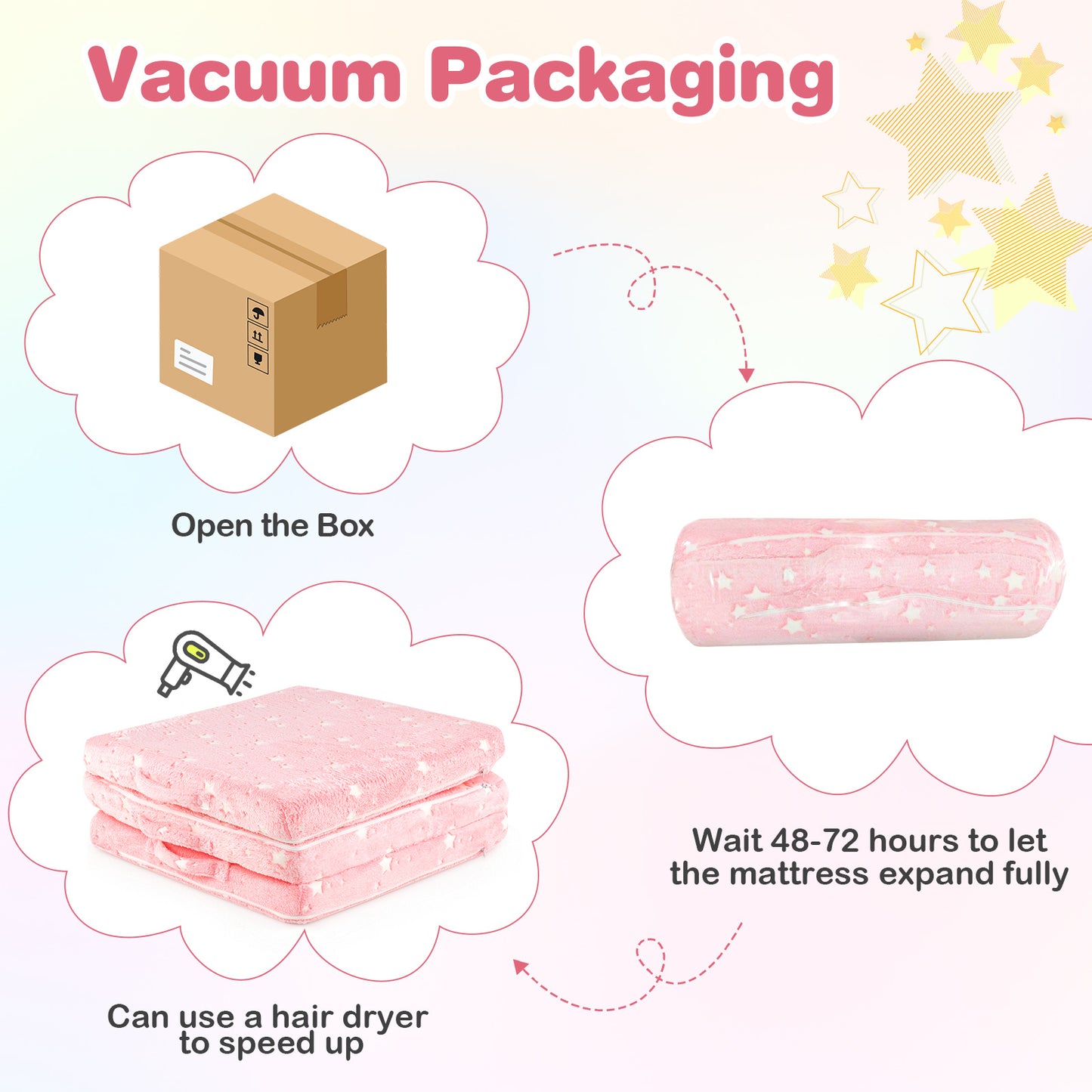 Foldable Floor Mattress for Kids with Washable Cover