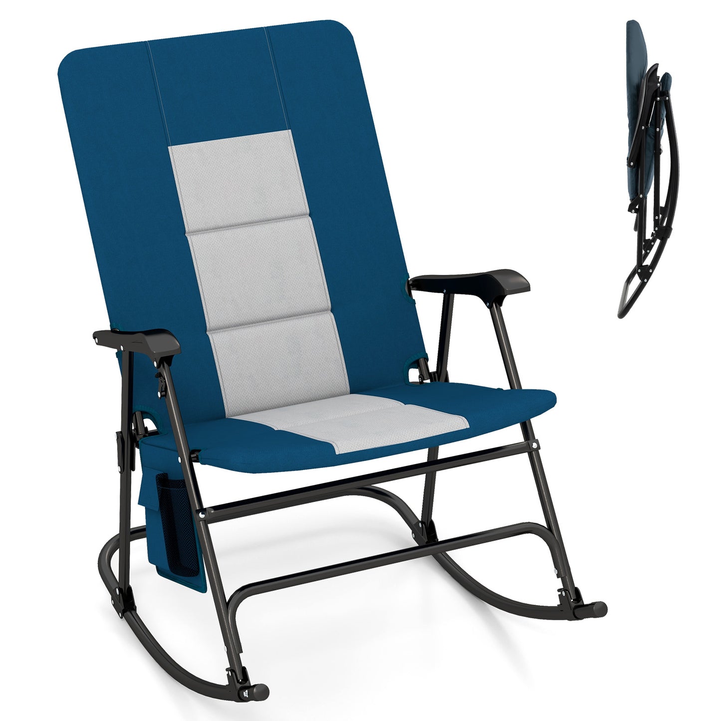 Foldable Rocking Camping Chair with 500 lbs Capacity