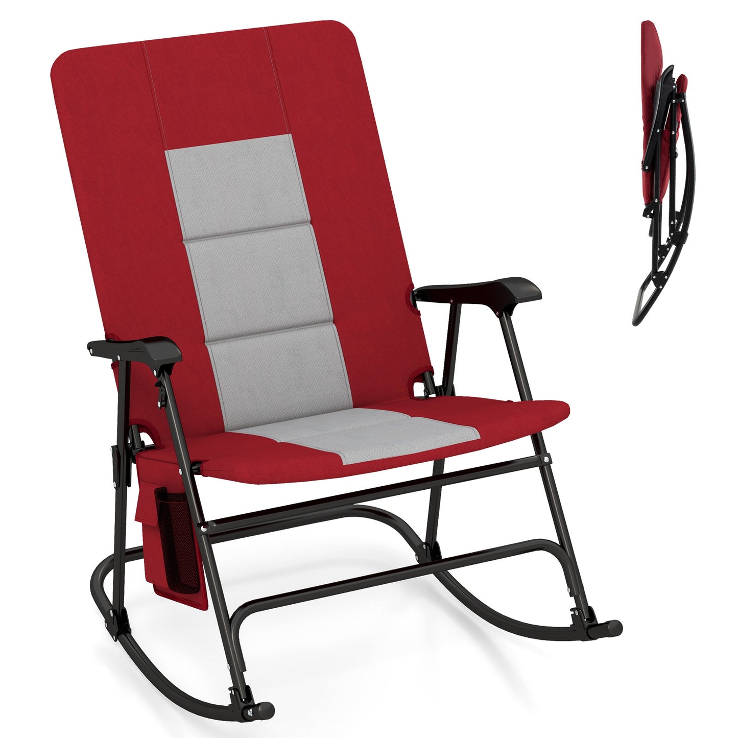 Foldable Rocking Camping Chair with 500 lbs Capacity