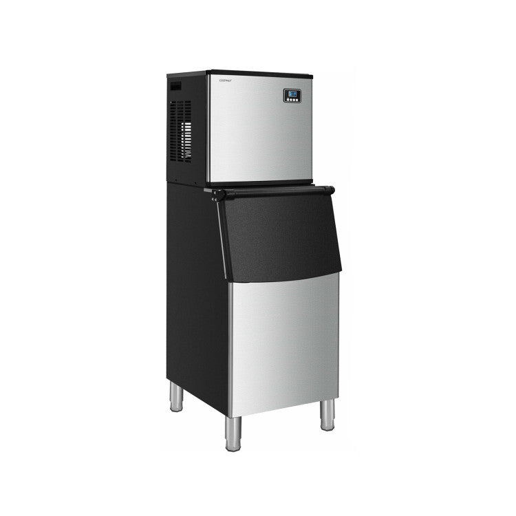 353lbs/24H Commercial Ice Maker with 198lbs Bin