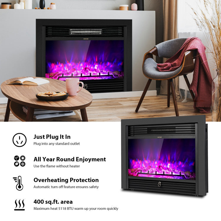 28.5" Recessed Electric Fireplace