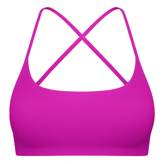 Women Cross Back Sport Bras Padded Strappy Crop Open Back Low Impact Bras Sexy Fitness Tank Tops with Removable Pads Thin Straps for Gym Yoga Workout