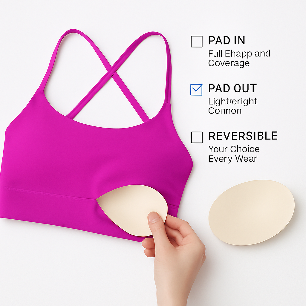 Women Cross Back Sport Bras Padded Strappy Crop Open Back Low Impact Bras Sexy Fitness Tank Tops with Removable Pads Thin Straps for Gym Yoga Workout