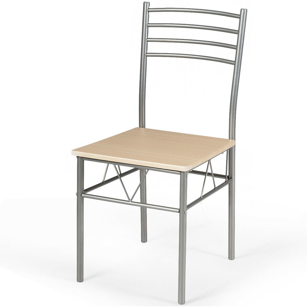 5-Piece Glass Dining Set with 4 Chairs