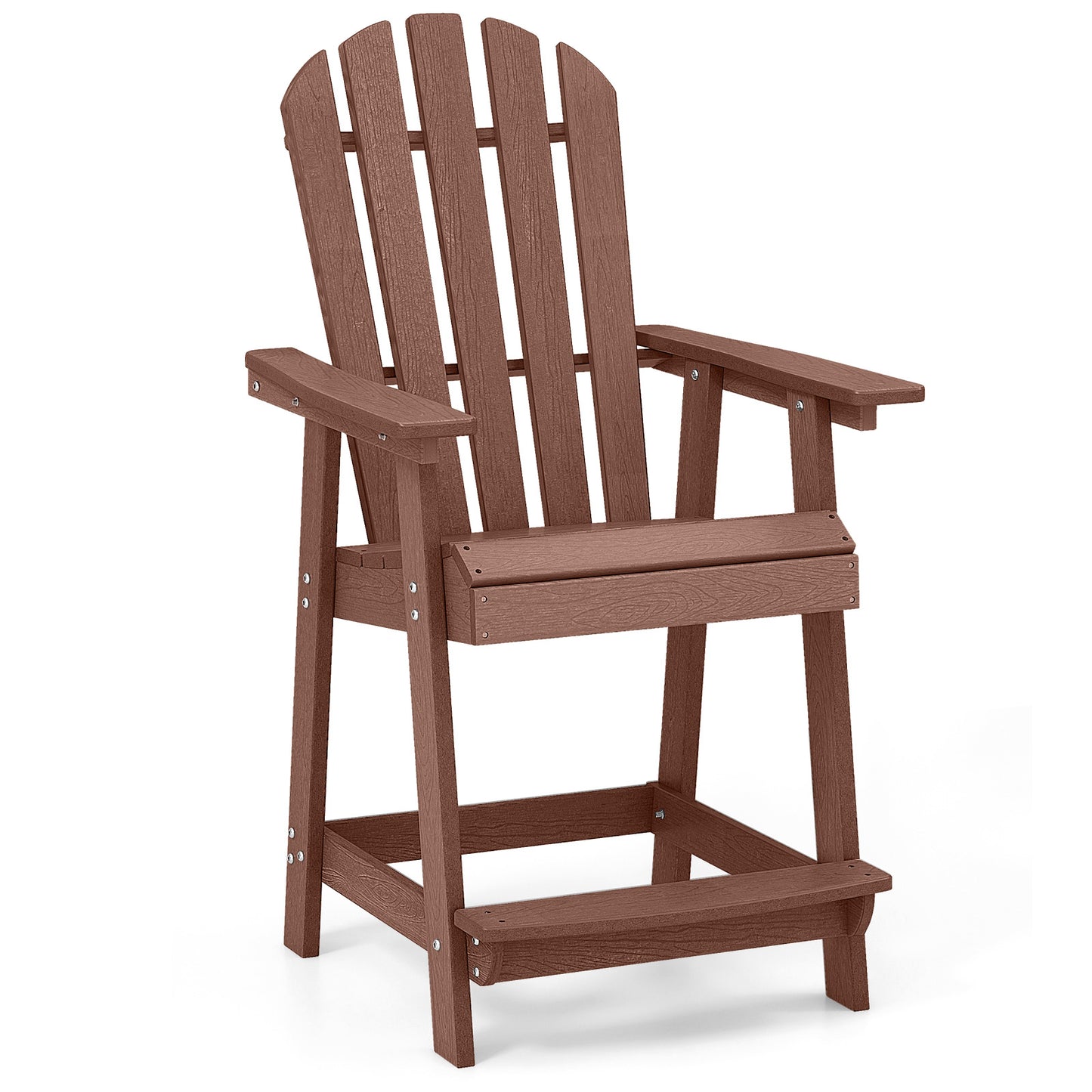 HDPE Adirondack Chair with Footrest - Weather Resistant