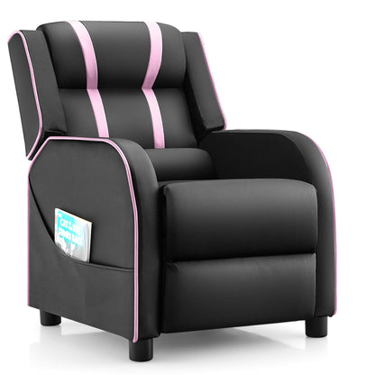 Kids Recliner Chair with Footrest and Side Pockets