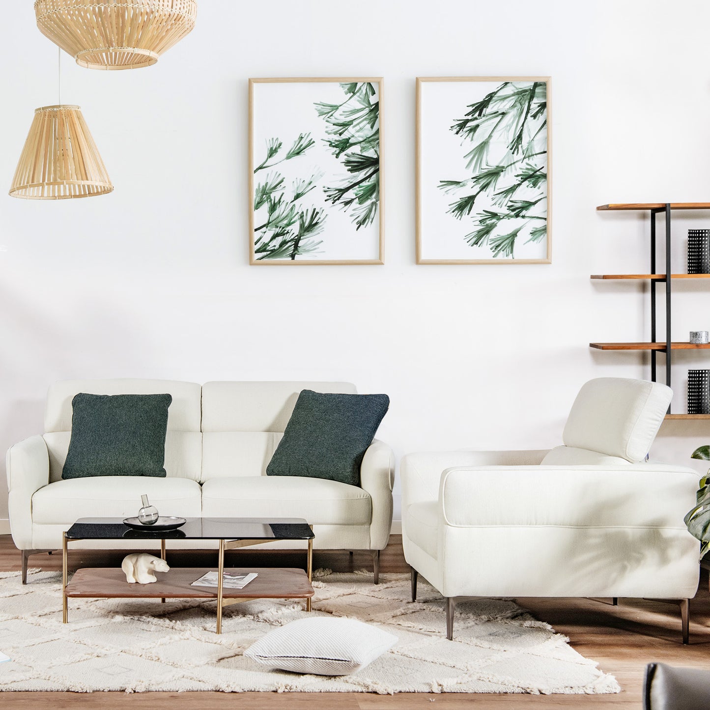 Upholstered Accent Chair with Adjustable Headrest