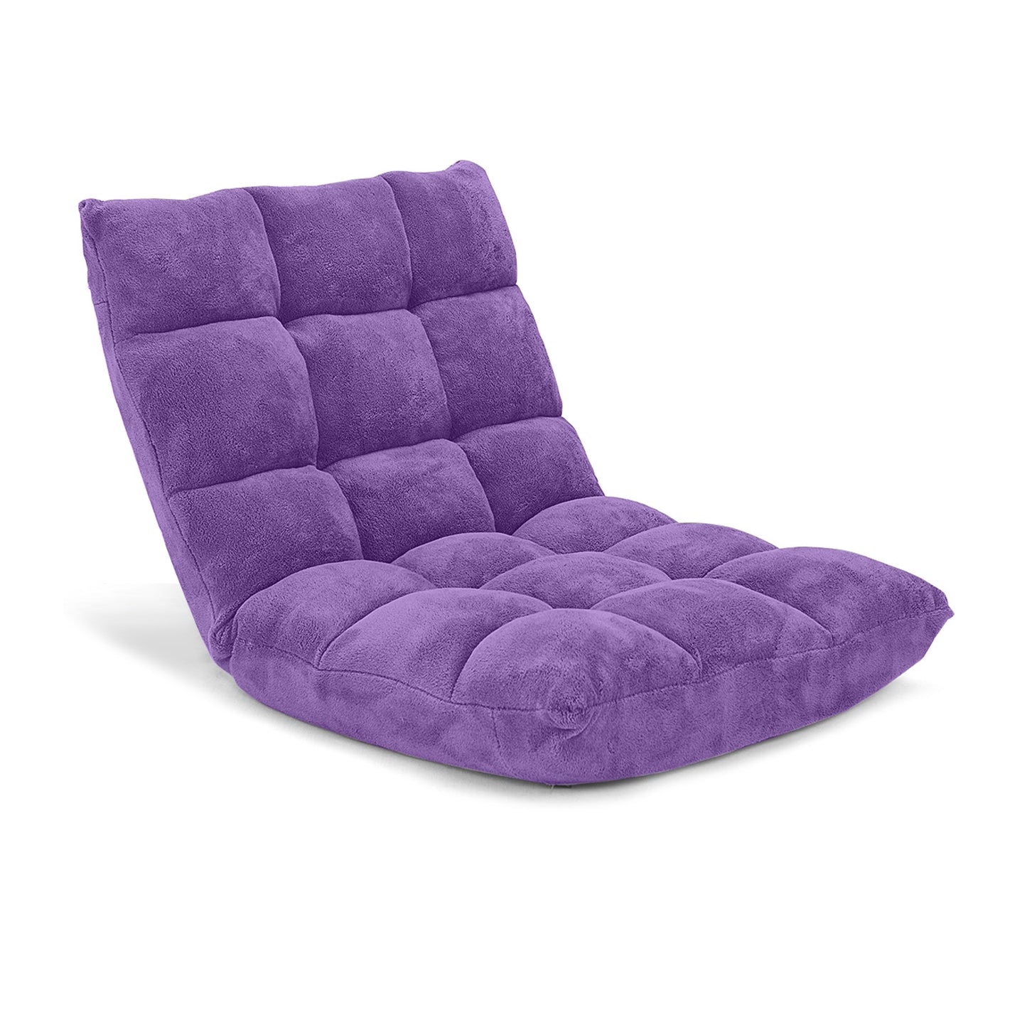 14-Position Adjustable Floor Chair with Padded Cushion