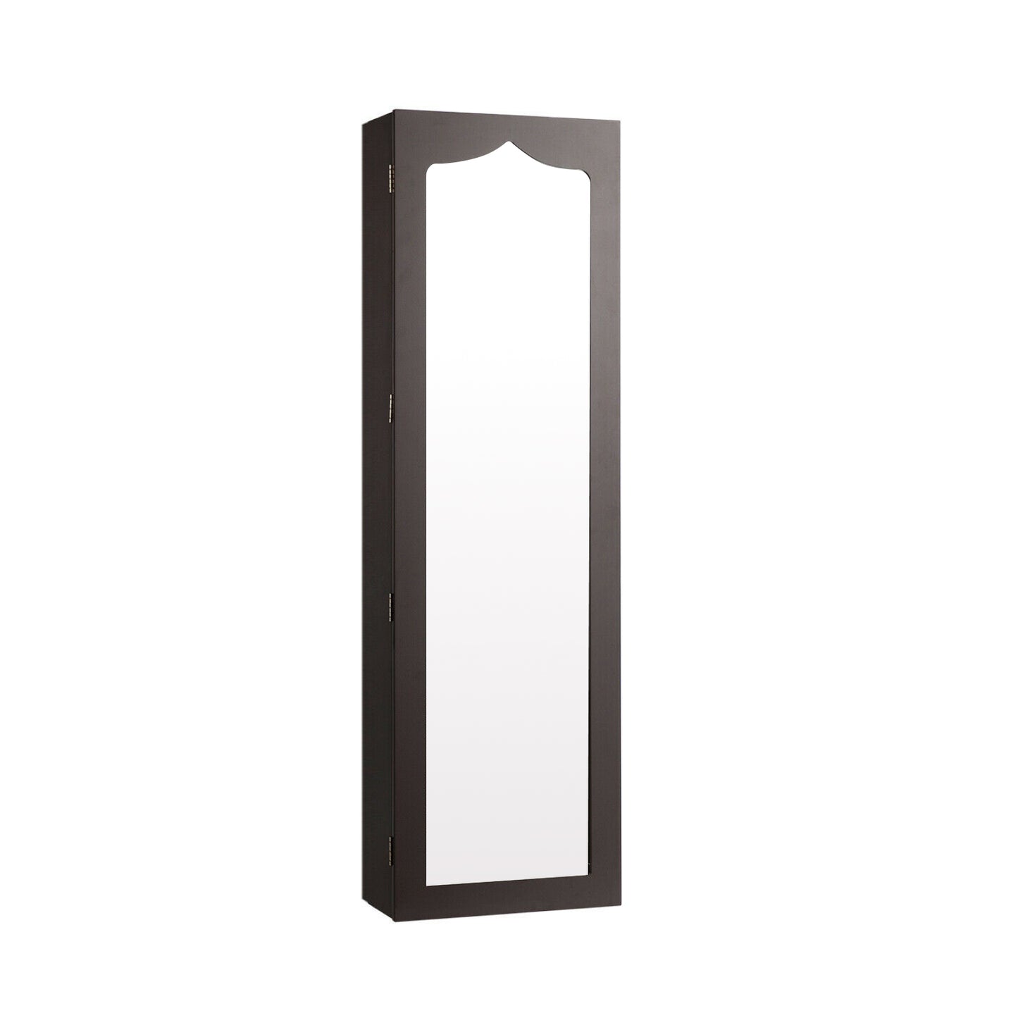 Wall Mounted Jewelry Armoire with LED Mirror - 47.5" Brown