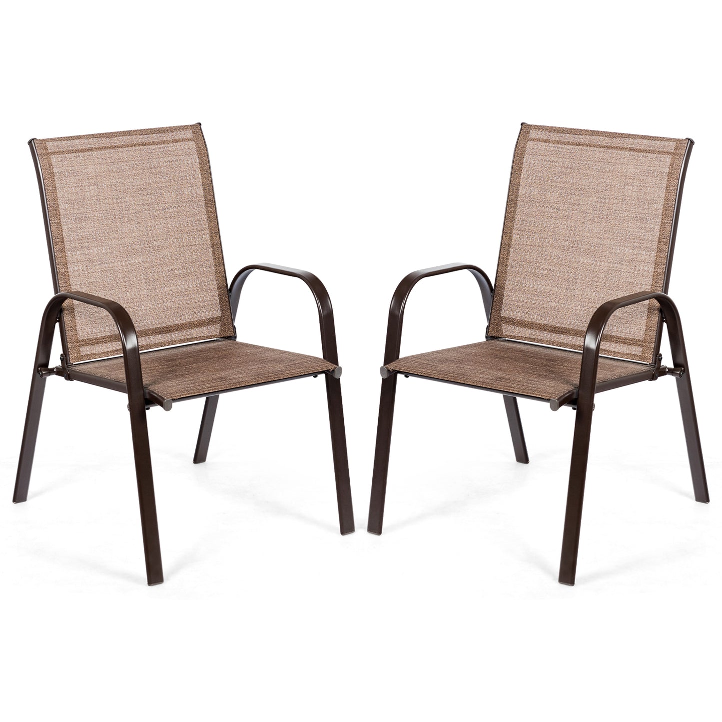 Patio Dining Chairs with Armrests, Set of 2