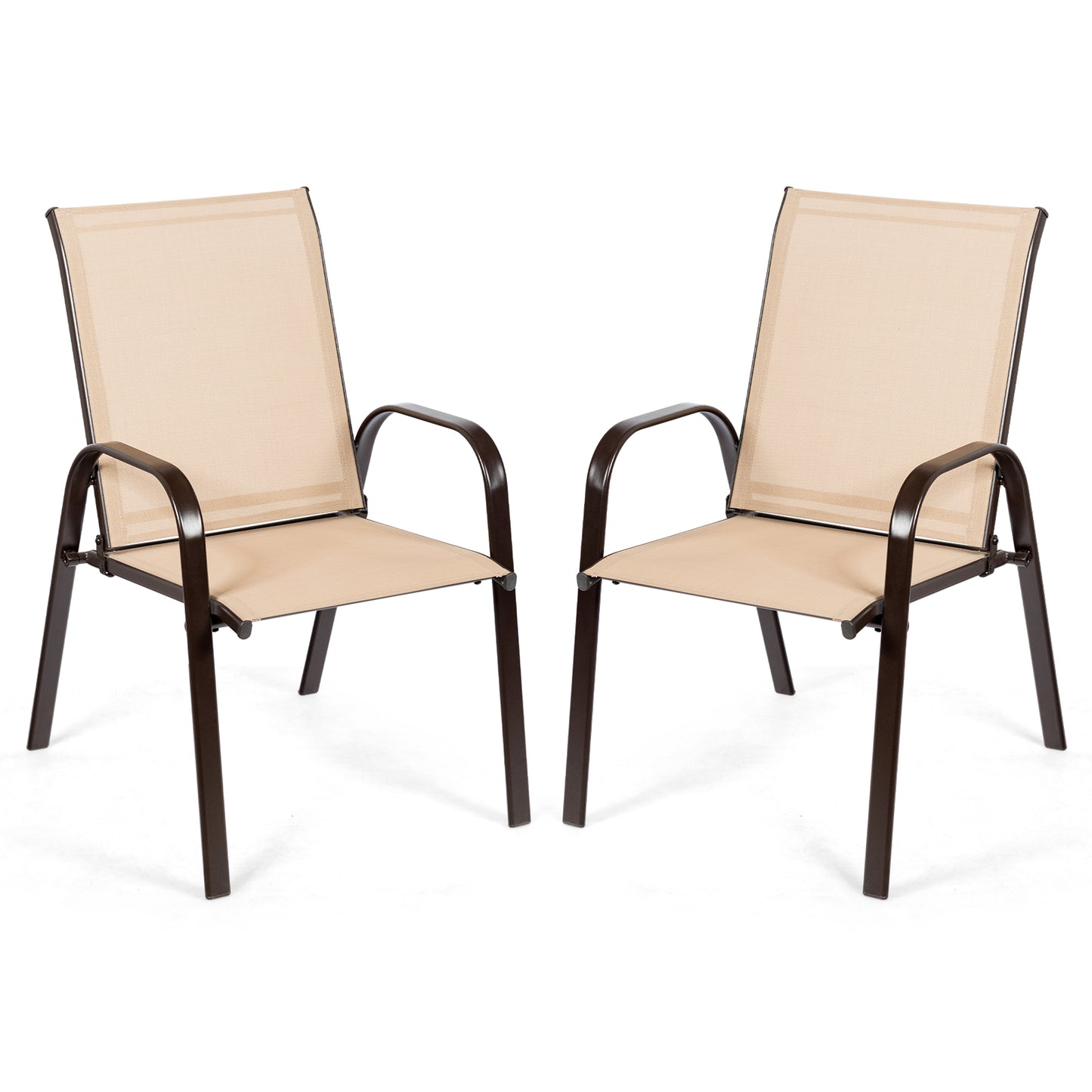 Patio Dining Chairs with Armrests, Set of 2
