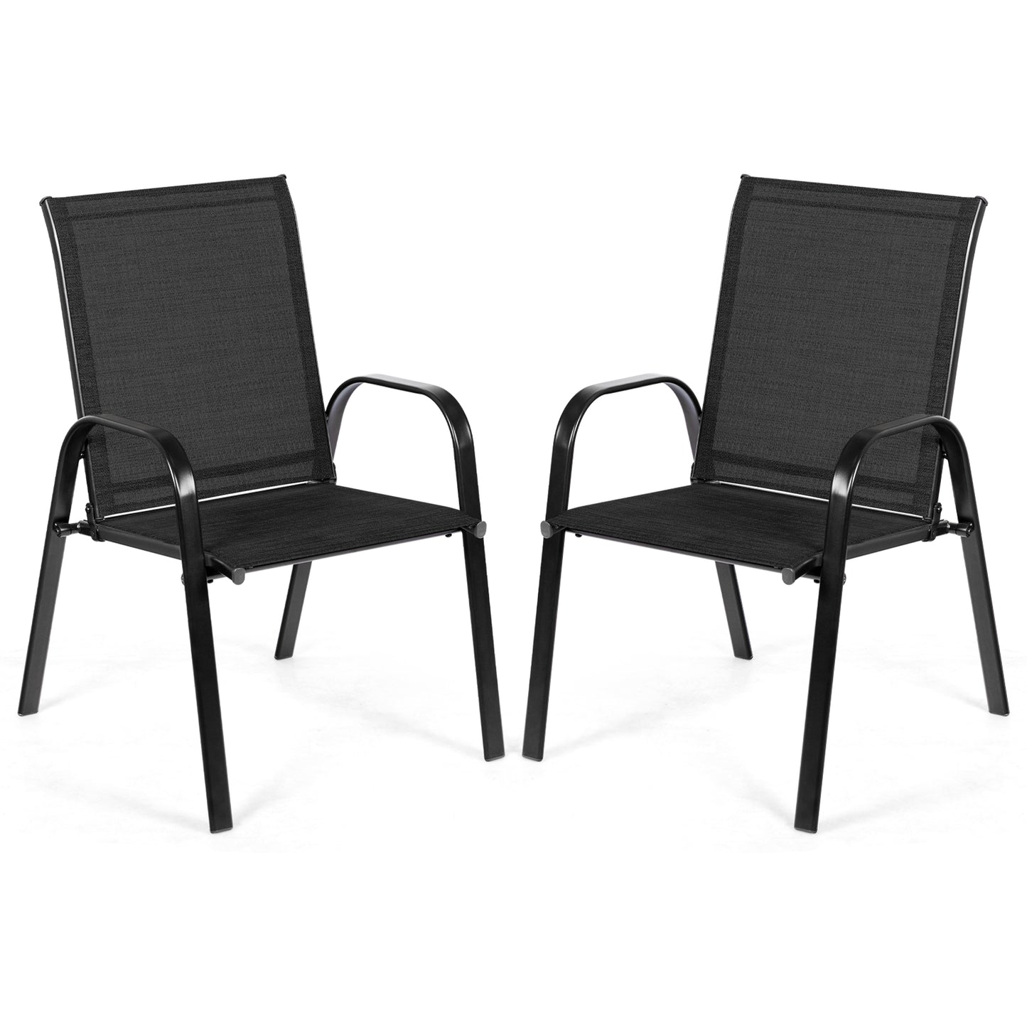 Patio Dining Chairs with Armrests, Set of 2