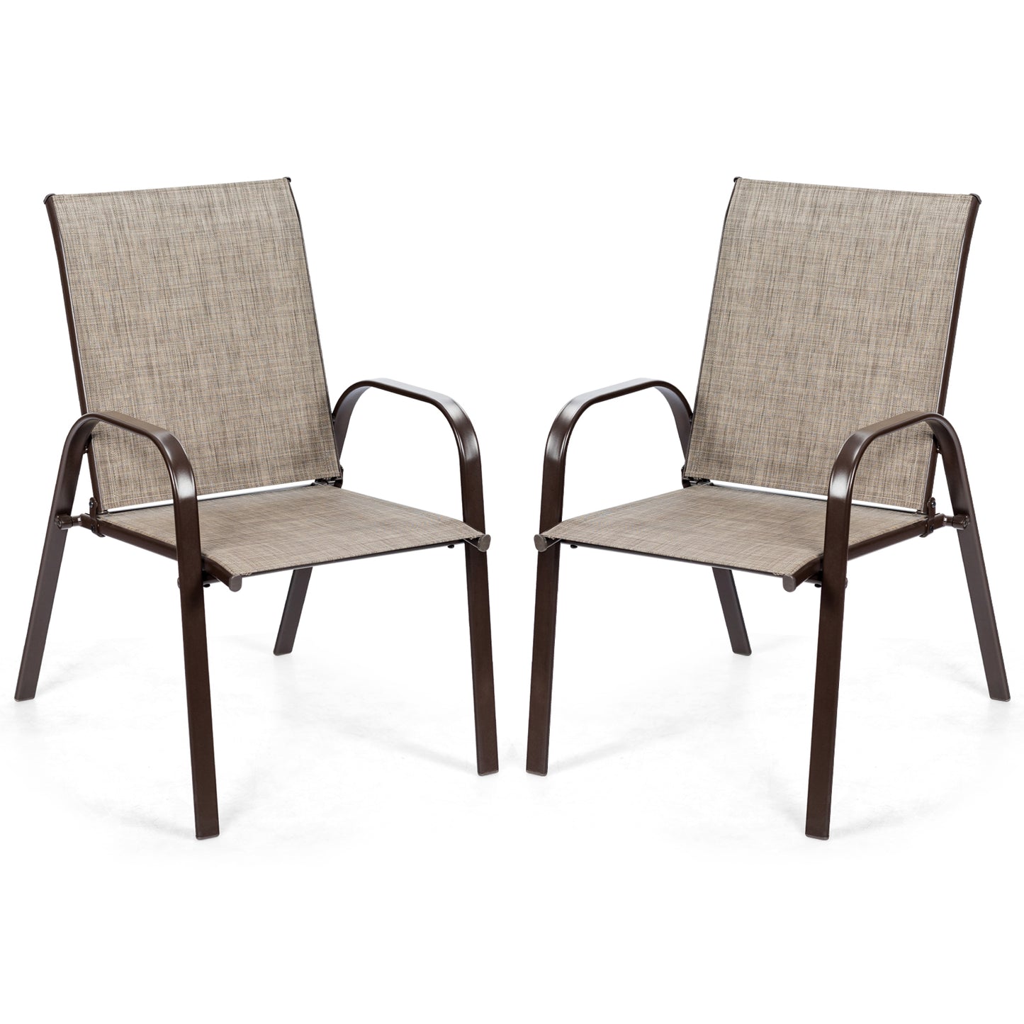 Patio Dining Chairs with Armrests, Set of 2