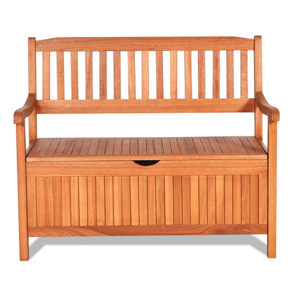 33 Gallon Wooden Storage Bench with Flip-Top Lid