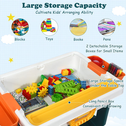 Kids Activity Table Set with Storage and Chair - 5-in-1