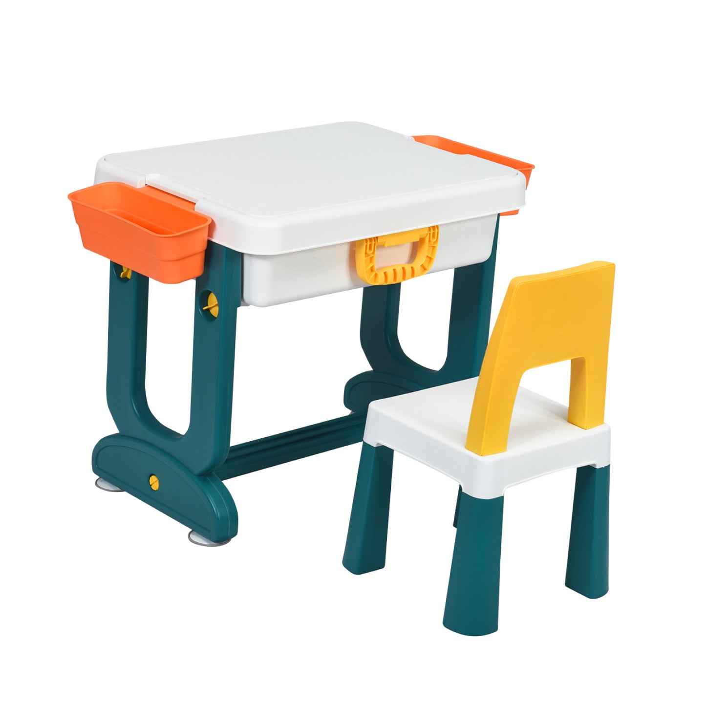 Kids Activity Table Set with Storage and Chair - 5-in-1
