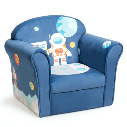 Kids Astronaut Armrest Upholstered Sofa Chair