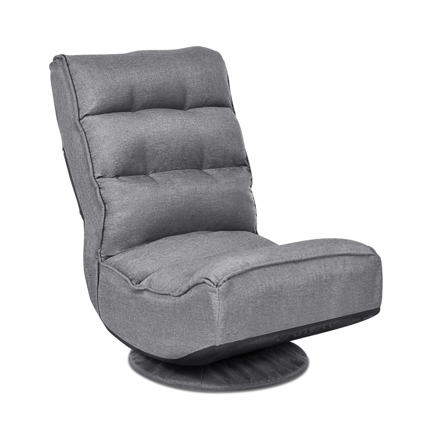 Folding Floor Gaming Chair with 360° Swivel Base
