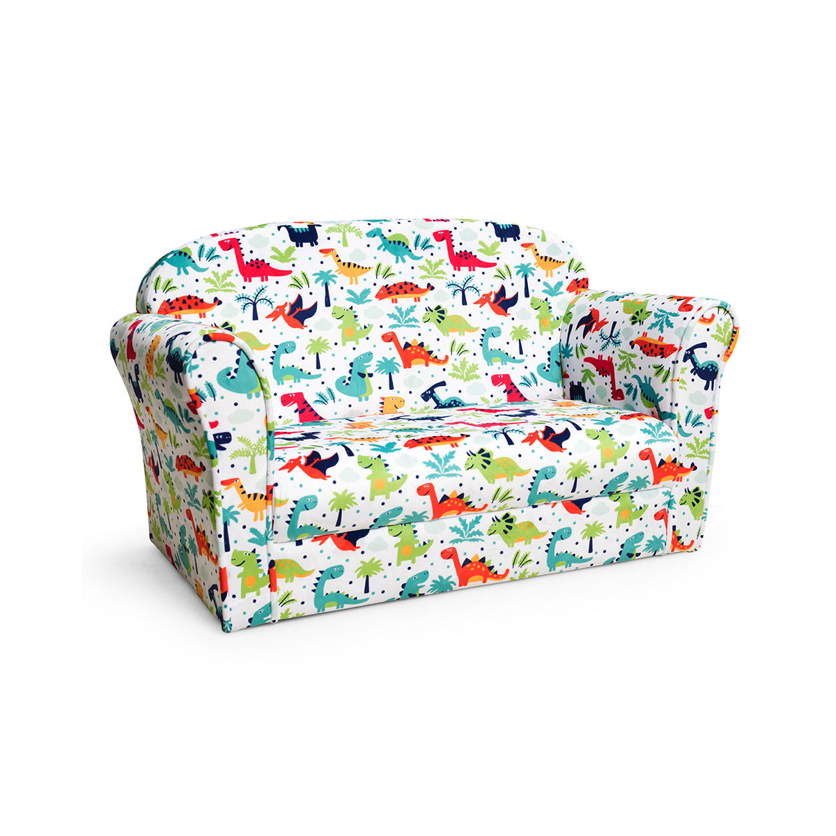 Kids Dinosaur Sofa Double Seat with Armrests