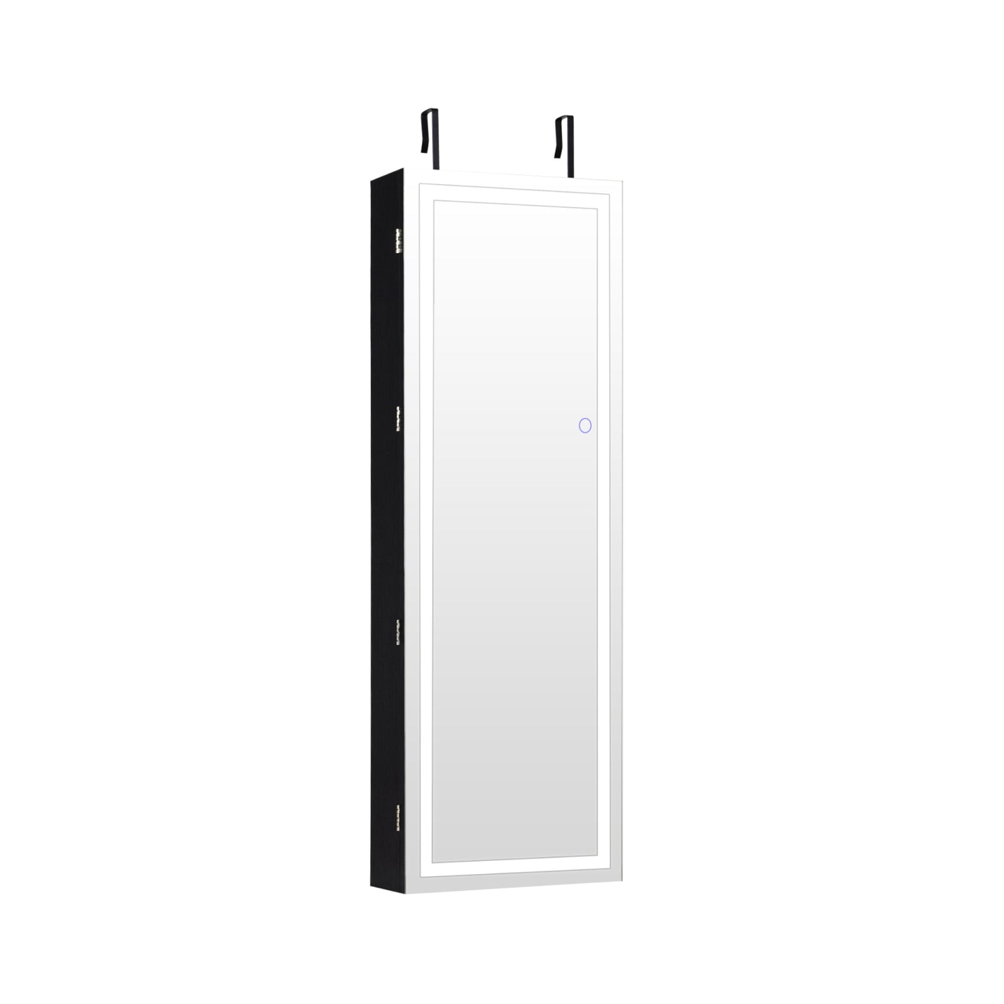 Full Length Mirrored Jewelry Armoire with LED Lights