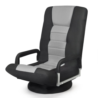 Swivel Gaming Floor Chair with Adjustable Backrest