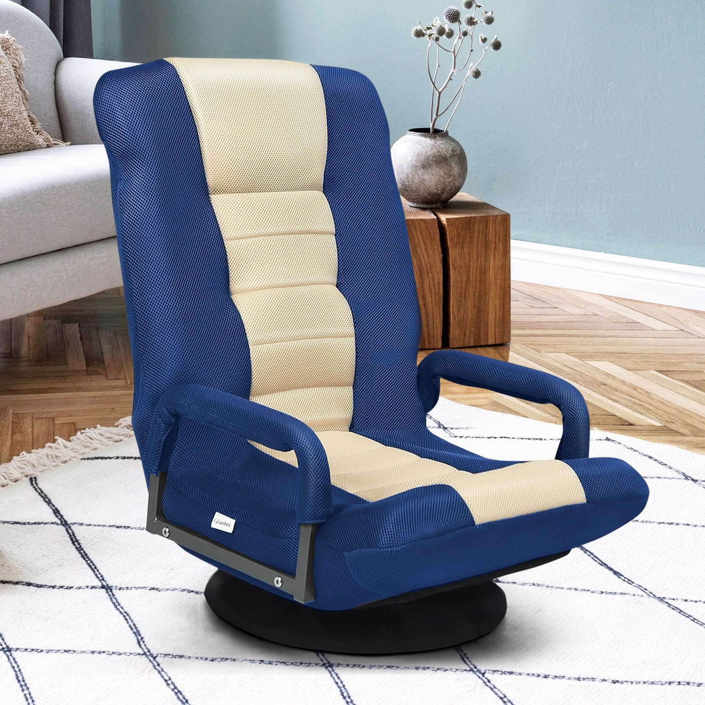 Swivel Gaming Floor Chair with Adjustable Backrest