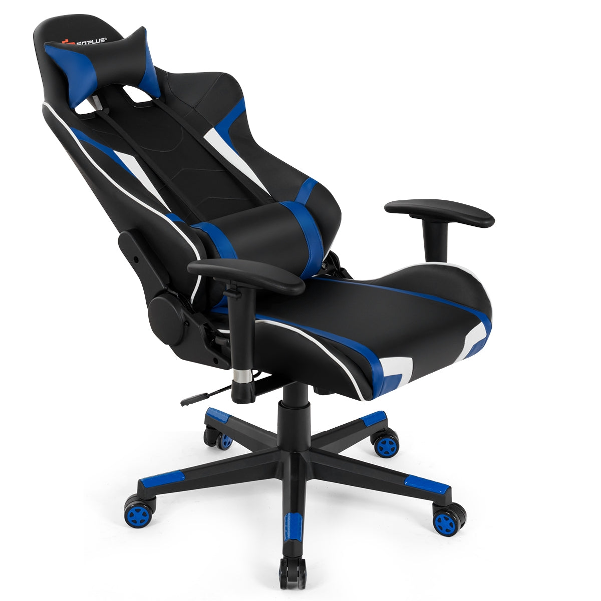 Reclining Gaming Chair with Massage Lumbar Support