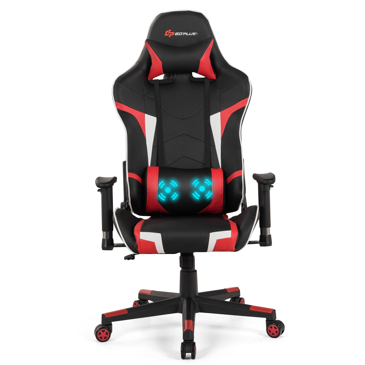 Reclining Gaming Chair with Massage Lumbar Support