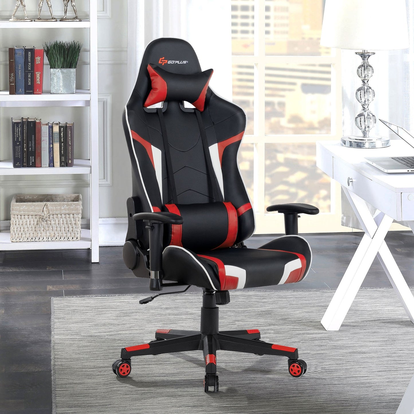 Reclining Gaming Chair with Massage Lumbar Support
