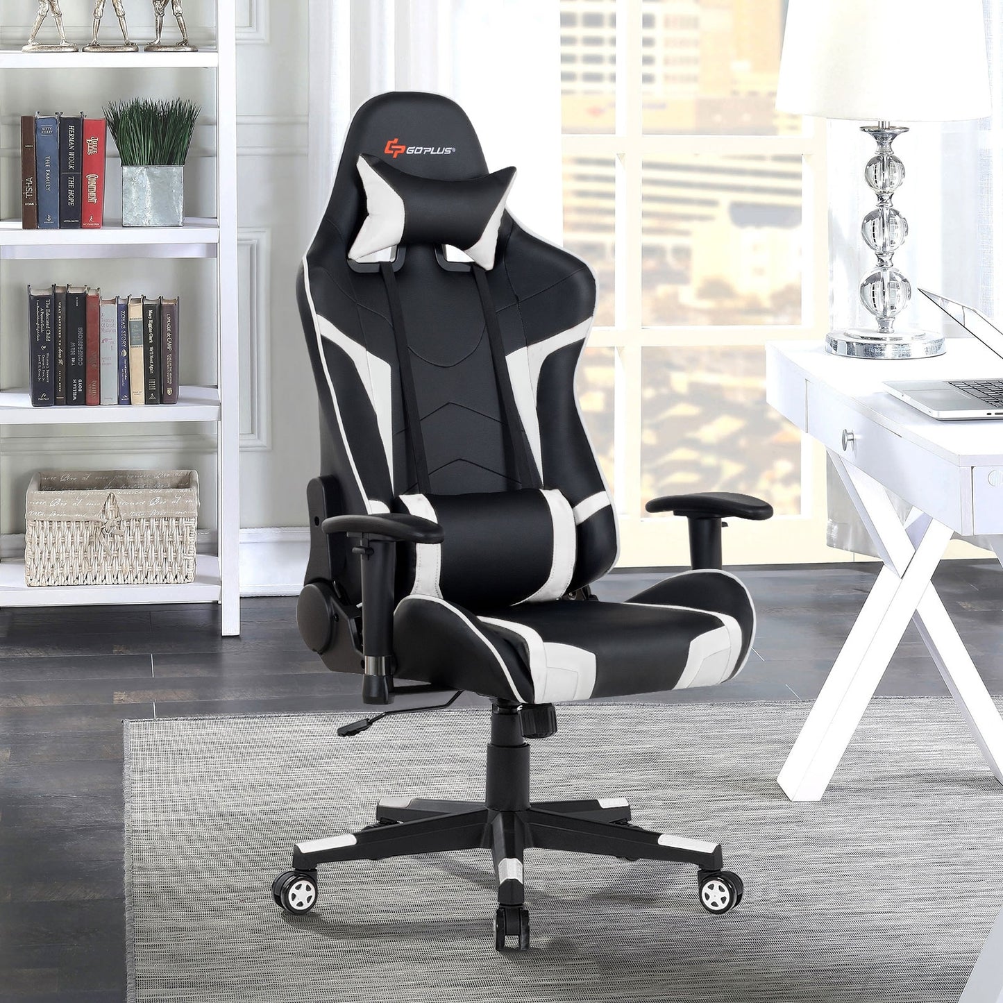 Reclining Gaming Chair with Massage Lumbar Support