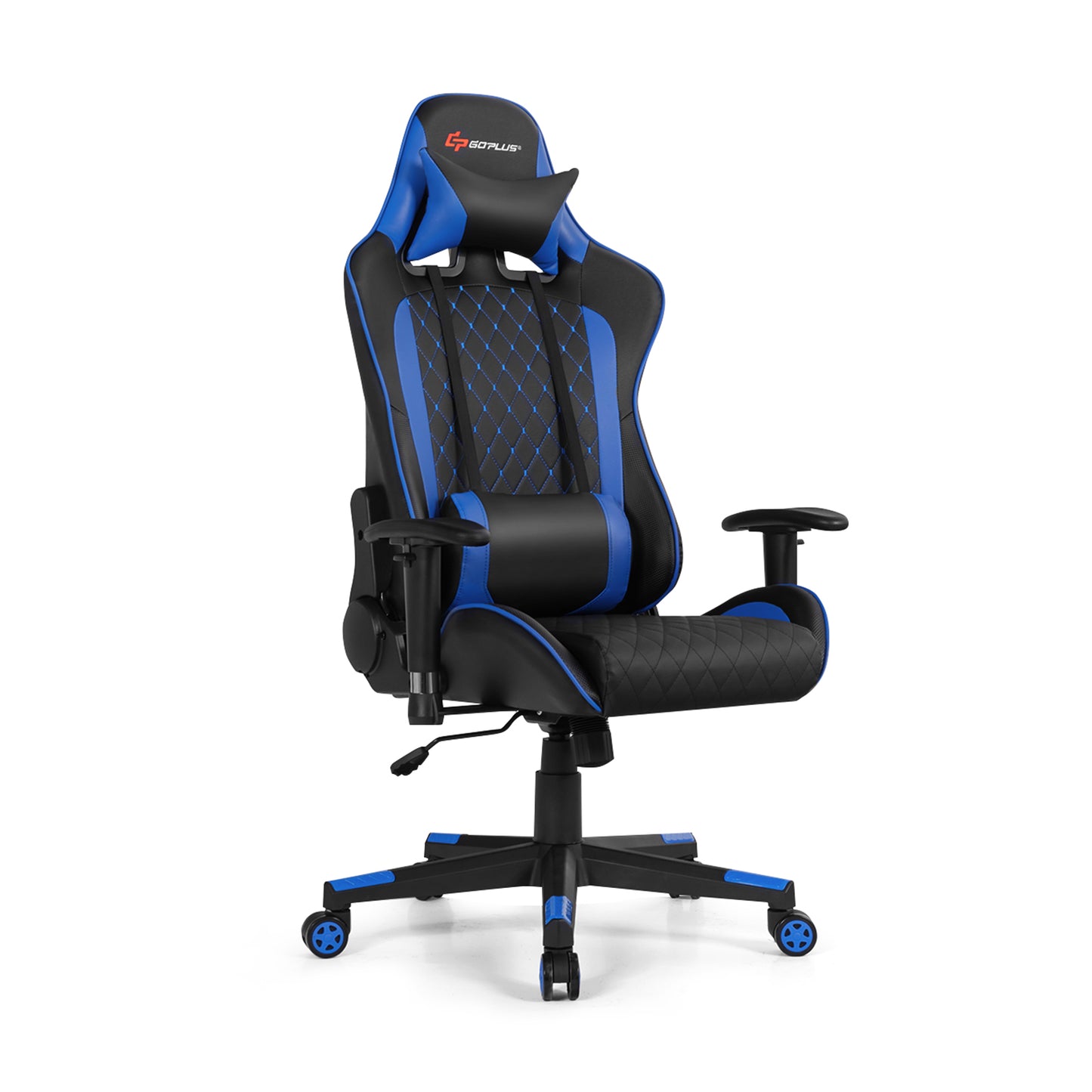 Gaming Chair with Massage Lumbar Support and Headrest