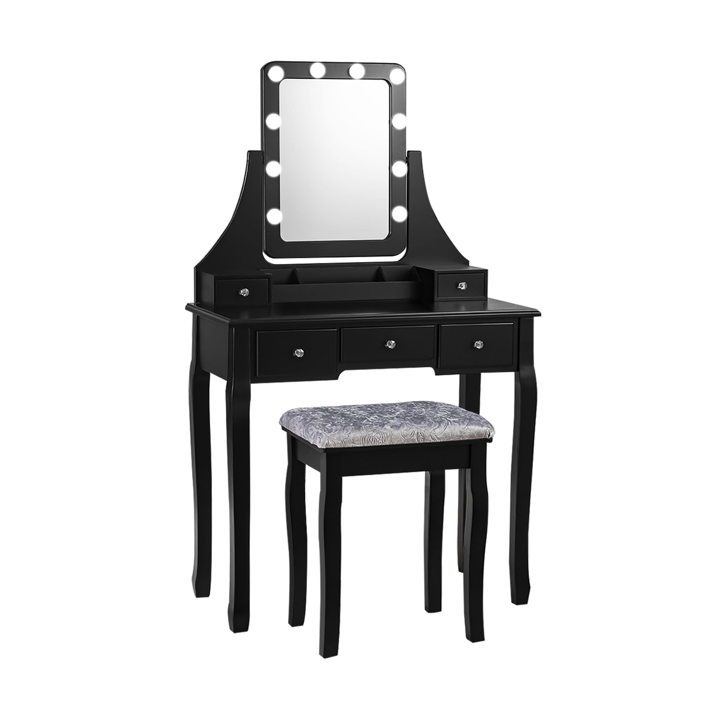 Vanity Dressing Table Set with 10 Dimmable Bulbs & Stool