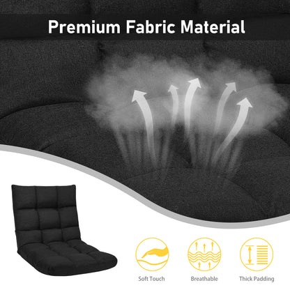 14-Position Adjustable Floor Chair for Gaming and Lounging