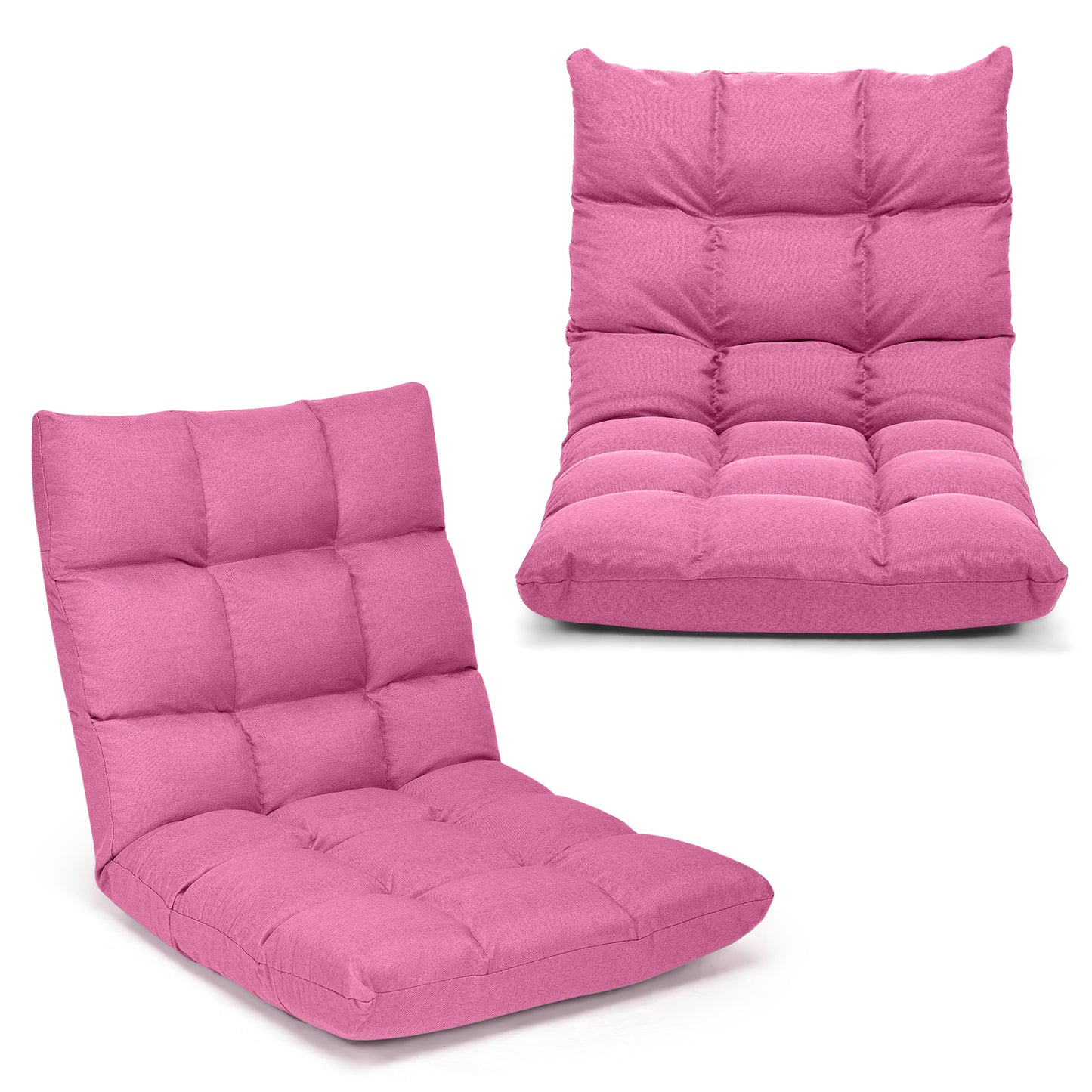 14-Position Adjustable Floor Chair for Gaming and Lounging