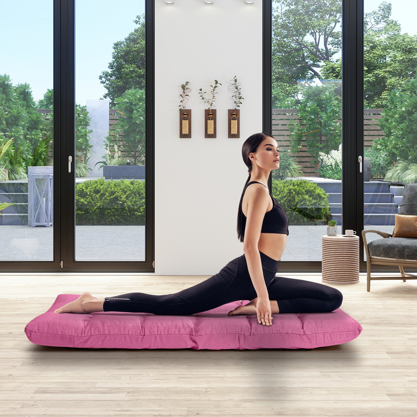 14-Position Adjustable Floor Chair for Gaming and Lounging
