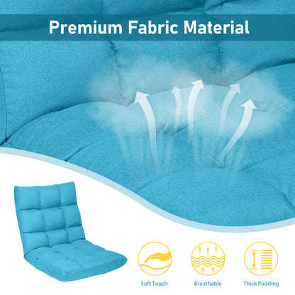 14-Position Adjustable Floor Chair for Gaming and Lounging