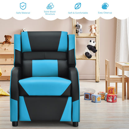 Kids Gaming Recliner with Headrest and Footrest