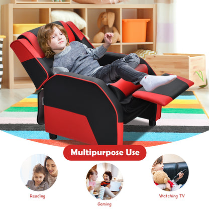 Kids Gaming Recliner with Headrest and Footrest