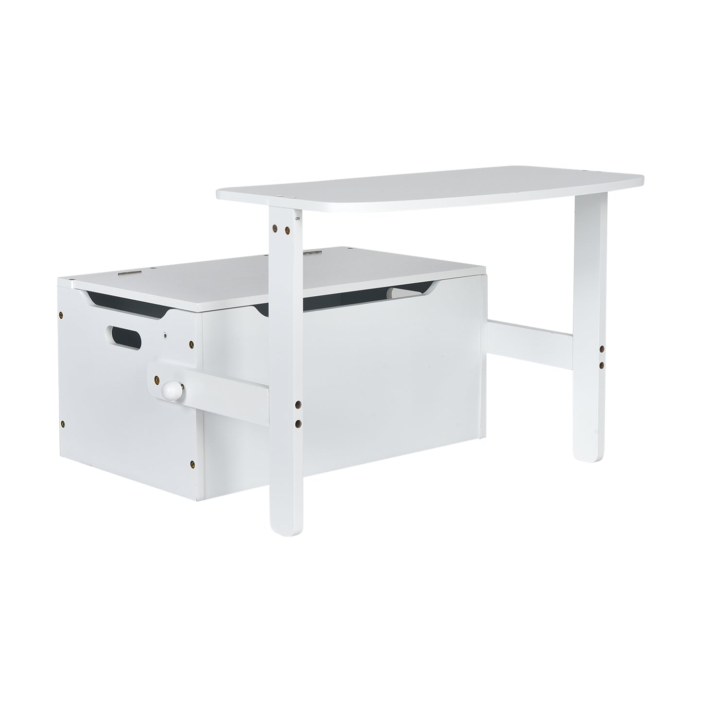 Kids Convertible Storage Bench Activity Table and Chair Set