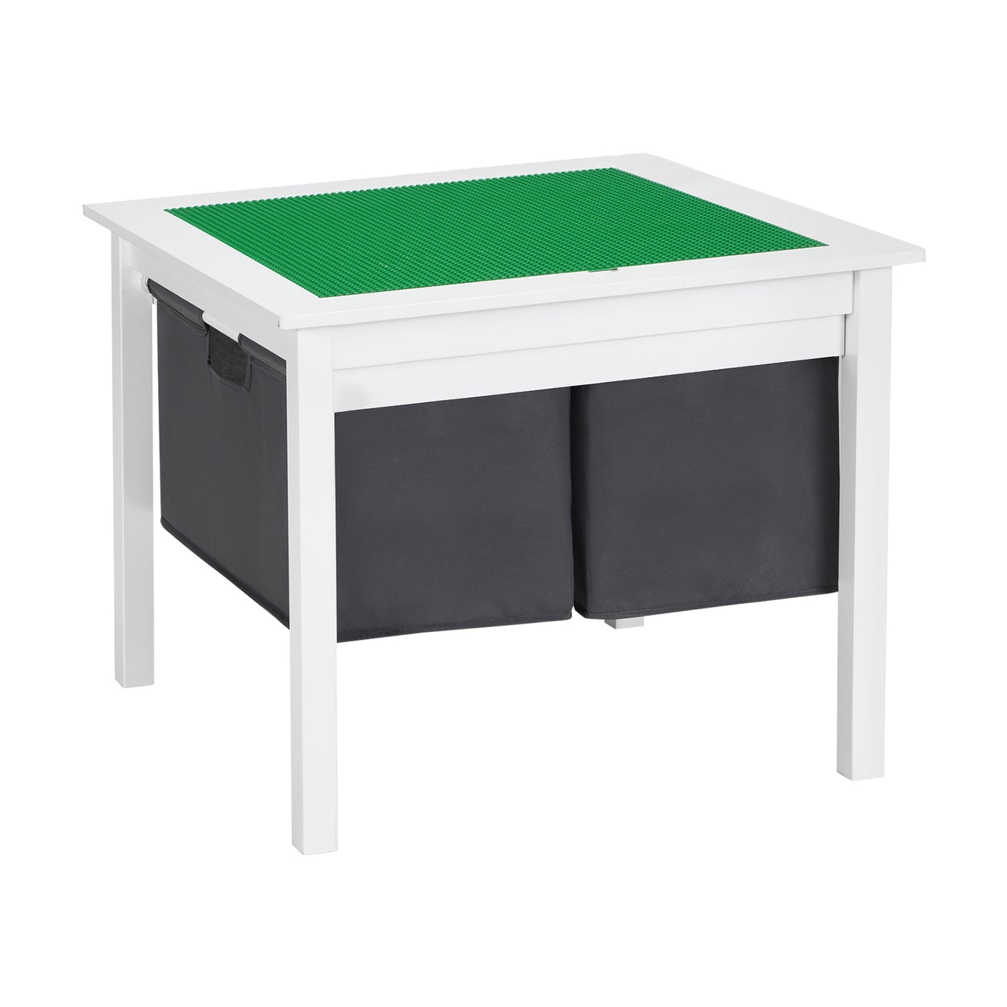 Kids 2-in-1 Activity Table with Building Block Board & Drawers
